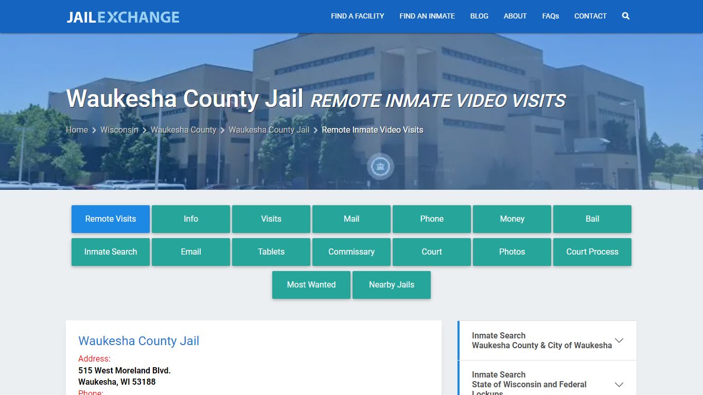 Video Visitation - Waukesha County Jail, WI - Jail Exchange